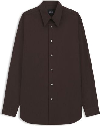 BOSS Merino wool shirt in regular-fit