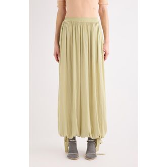 Chlo&eacute; Washed Satin Bloomer Pants in Hay Green at Nordstrom, Size 40