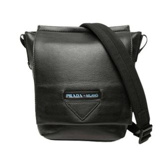 Prada Pre-owned Vintage Messenger Bag - unisex - Pre-owned - Zwart - Maat: ONE Size Leer