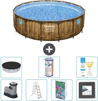 Bestway Piscina Bestway Power Steel Redonda - 488x122 Cm - 8-piezas S563