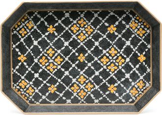 Les-Ottomans dipinto a mano vassoio di ferro Majolica