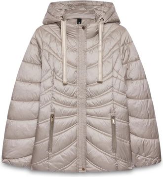 Fiorella Rubino Korte Golf-Gewatteerde Puffer Jas - Dames - Winterjassen - Grijs - 5XL - Polyester - Jassen