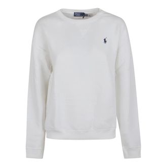 Polo Ralph Lauren Sweatshirts, female, White, Size: XS White Sweatshirt Aw25 Cozy Style