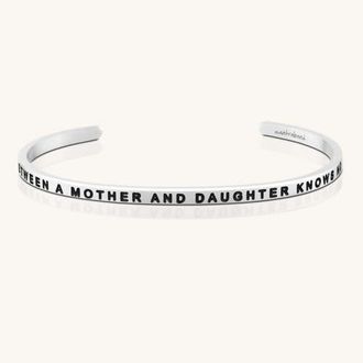 Mantra The Love Between A Mother And Daughter Knows No Distance bracelet in Outside - Silver at Nordstrom