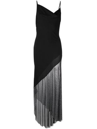 Giuseppe Di Morabito asymmetric spaghetti-strap maxi dress - Black