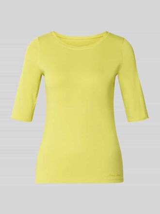 Marc Cain T-Shirt mit Rundhalsausschnitt und 1/2-Arm in GELB, Gr&ouml;&szlig;e 34