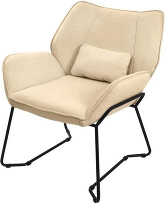 ML Design Sill&oacute;n De Sal&oacute;n, Arena Asiento Reclinable De Comedor Con Respaldo Extra&iacute;ble Y Reposabrazos Dise&ntilde;o Ergon&oacute;mico Mueble Tapizado Con Funda De Lino Y Coj&iacute;n