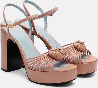Valentino Garavani Coeur Royal 115 leather platform sandals