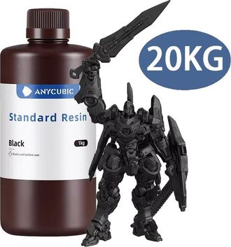OEM Resina Para Impresi&oacute;n 3d, Alta Precisi&oacute;n, Curado R&aacute;pido, 20 Kg, Color Negro