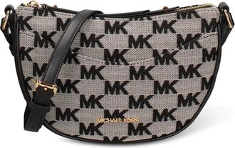 Michael Kors Dover MK Logo Crossbody Tas - Dames - Tassen - Zwart - Maat: ONE Size Katoen