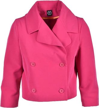 Lvl Level Vibes Level Fuchsia Cropped Polyester-Blend Jacket