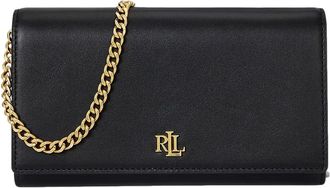 Ralph Lauren Black Leather Wallet on a Chain