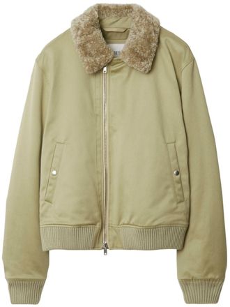 Burberry Bomberjack met lammy kraag - Beige