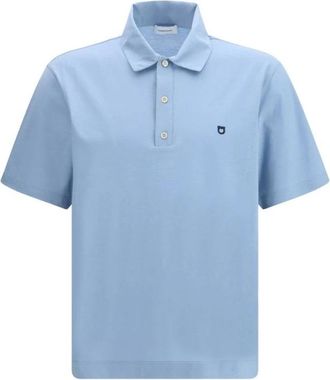 Ferragamo Katoenen Piqu&eacute; Polo - Heren - Polos - Blauw - S - Katoen - Tops