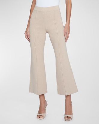 L'agence Ren Metallic Knit Flare Pants
