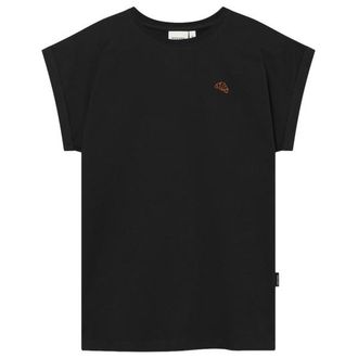 Dedicated T-Shirt Visby Croissant EMB T-Shirt f&uuml;r Damen | schwarz
