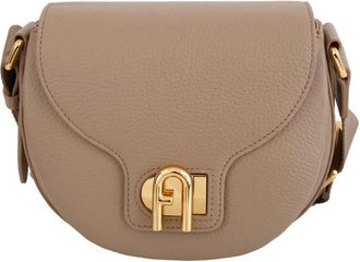 Furla Lotus Mini Crossbody - Dames - Schoudertassen - Beige - ONE Size - Leer - Tassen