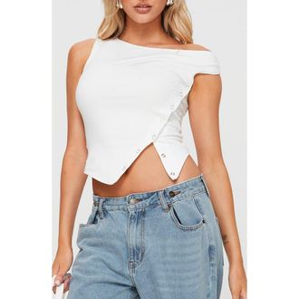 Princess Polly Karre Off the Shoulder Top in White at Nordstrom, Size 10