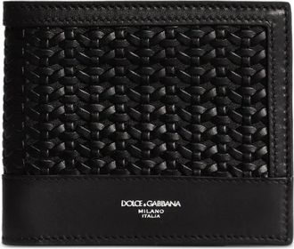 Dolce & Gabbana bi-fold woven wallet - Black