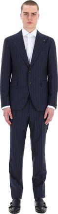 Tagliatore Pinstripe Wool Comfort Dress Line Vesuvio