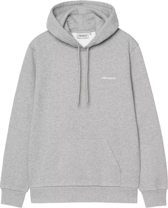 Carhartt Work in Progress Script embroidery-logo hoodie - men - Cotton - M - Grey
