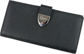 Gucci Black Long Wallet (Tri-Fold) (Pre-Owned)