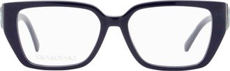 Swarovski SK5446 Swarovski Crystal-Set Eyeglasses - Navy