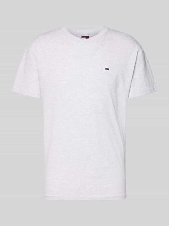 Tommy Jeans Regular Fit T-Shirt aus reiner Baumwolle in Hellgrau Melange, Gr&ouml;&szlig;e XXL