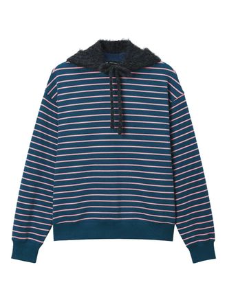 Tout &agrave; Coup striped sweatshirt - women - Cotton/Polyester/Spandex/Elastane/Viscose - M - Blue