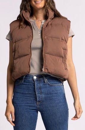 Thread & Supply Issey Puffer Vest in Cappuccino at Nordstrom, Size Medium