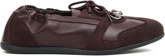 3Juin Bordeaux Leather Sneakers With Metallic Detail And Snug Fit