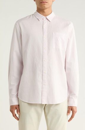 Vince Classic Fit Linen Blend Button-Up Shirt in Pale Pink at Nordstrom Rack, Size X-Large