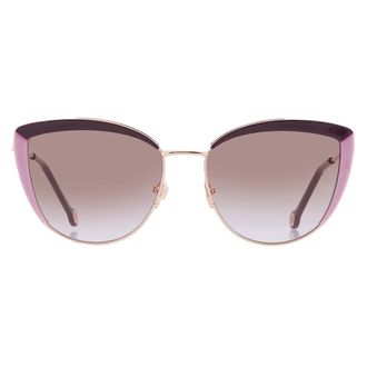 Carolina Herrera Brown Violet Cat Eye Ladies Sunglasses HER 0112/S 0RY8/QR 58