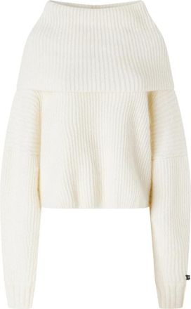 Pinko Witte Gebreide Casual Trui - Dames - Coltruien - Wit - S - Truien & Vesten