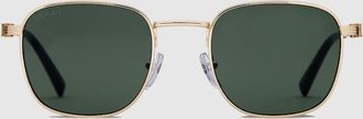 Gucci Round Frame Sunglasses, Gold