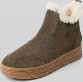 Tamaris Tamaris Chelsea Boots aus reinem Leder in Oliv, Gr&ouml;&szlig;e 37