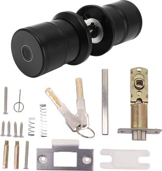 OEM Cerradura Inteligente De Semiconductor Negro Con Bot&oacute;n De Huella Dactilar Para Puertas De 40-60 Cm De Grosor. Juego De Cerradura De Entrada Inteligent