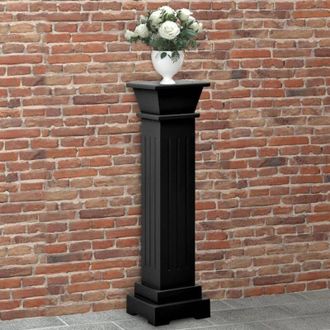 vidaXL Vidaxl - Soporte Plantas Pilar Cuadrado Cl&aacute;sico Negro 17x17x66 Cm Mdf