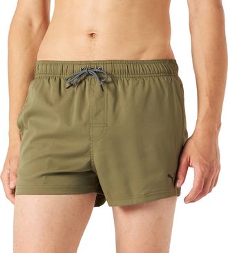 Puma Mens Short Length Swim Shorts Board Shorts, Moss Green, X-Small