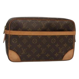 Louis Vuitton Pre-owned Canvas clutches - Dames - Pre-owned - Bruin - Maat: ONE Size Leer