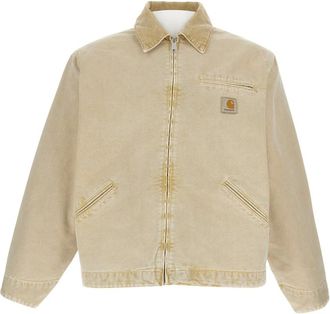 Carhartt Work in Progress Jassen, Heren, Beige, S, Katoen, OG Detroit Jacket