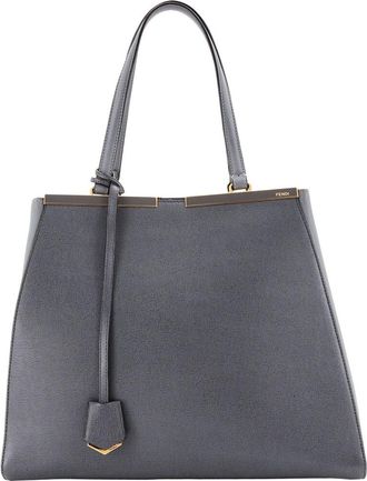 Fendi Fendi Grey Leather 3Jours Bag Large (Authentic Pre-Loved)