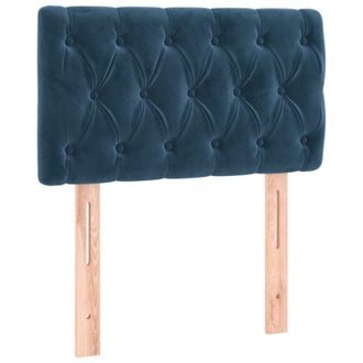 vidaXL Cabecero Con Led De Terciopelo Azul Oscuro 80x7x78/88 Cm Vidaxl