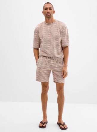 Le 31 Mens Two-tone jacquard short Inseam: 7