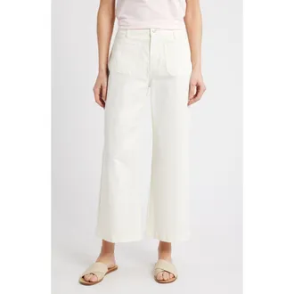 Tommy Bahama Sailor Wide Leg Pants in Vanilla Ice at Nordstrom, Size 6