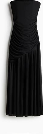 H&M Drapiertes Bandeau-Kleid - Schwarz
