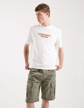 Tommy Jeans Otis - Pantaloncini cargo color kaki slavato-Verde