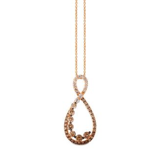 Le Vian Ladies Chocolate Ombre Necklaces set in 14K Strawberry Gold