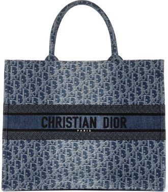Dior Pre-owned Womens Book Tote Large Handbag - Blue - One Size