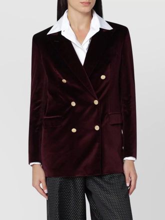 Tagliatore double breasted velvet jacket